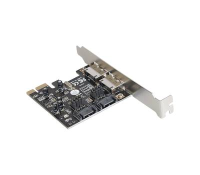 Контроллеp EXEGATE EXE-501 (PCI-E x1 v2.0, SATA3 6Gb/s, 2 int.+2 ext., ASMedia Chipset ASM1061)