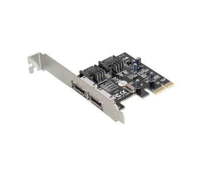 Контроллеp EXEGATE EXE-501 (PCI-E x1 v2.0, SATA3 6Gb/s, 2 int.+2 ext., ASMedia Chipset ASM1061)