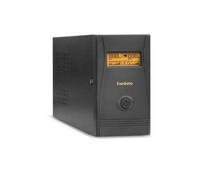 Устройство бесперебойного питания EXEGATE Power Smart ULB-650.LCD.AVR.2SH.RJ.USB <650VA/360W, LCD, A