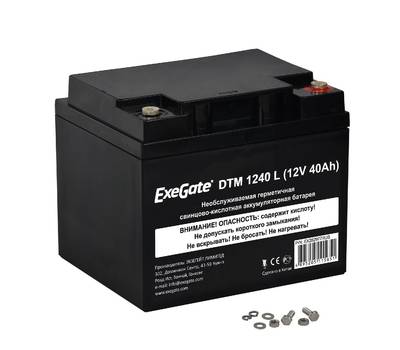 Батарея аккумуляторная EXEGATE DTM 1240 L (12V 40Ah, под болт М6)