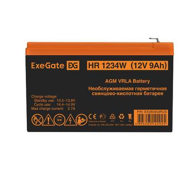 Батарея аккумуляторная EXEGATE HR1234W (12V 9Ah, клеммы F2)