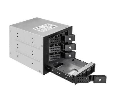 Корзина для HDD EXEGATE HS435-02 (универсальная, на 4*3,5"/2.5" SATA HDD, занимает 3*5,25" отсека, R