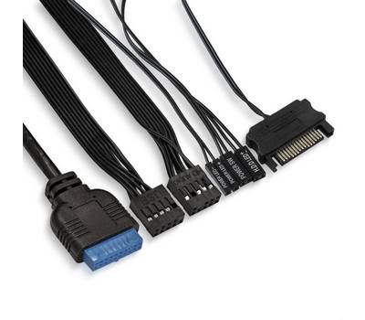Корпус системного блока EXEGATE Miditower EVO-8225 (ATX, без БП, 2*USB+1*USB3.0, черный, 2 вент. с R