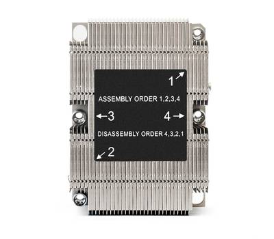 Радиатор для процессора EXEGATE ESNK-P0068PS.2U.3647.Cu (Al+Cu, 2U, 4 тепл. трубки, LGA3647, TDP 205
