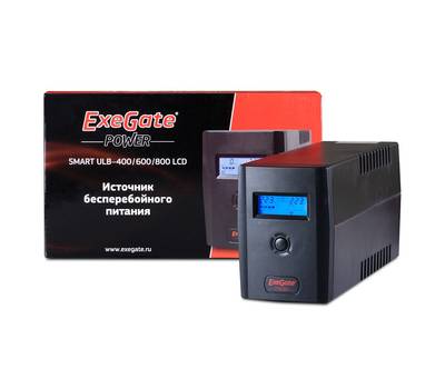 Источник бесперебойного питания EXEGATE Power Smart ULB-800.LCD.AVR.2SH.RJ.USB <800VA/480W, LCD, AVR