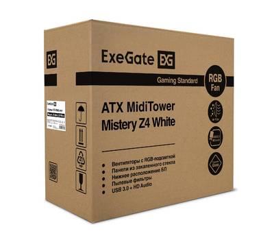 Компьютерный корпус EXEGATE EX294412RUS Miditower Mistery Z4-NPX700 White