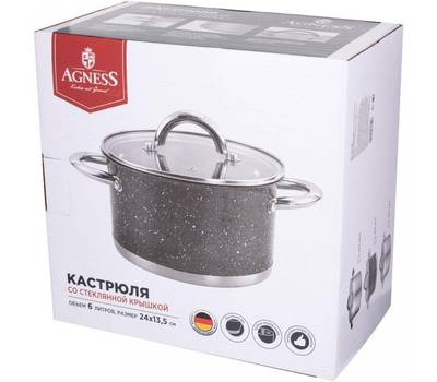 Кастрюля с крышкой AGNESS 937-325