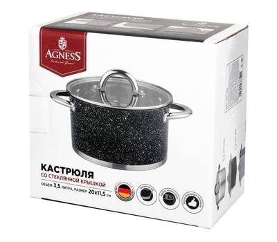 Кастрюля с крышкой AGNESS 937-302