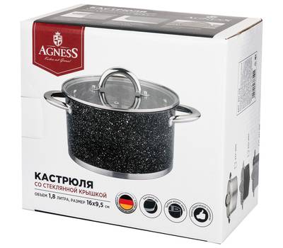 Кастрюля с крышкой AGNESS 937-305