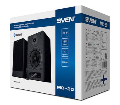 Колонки для компьютера SVEN MC-30 2.0 черный 200Вт BT