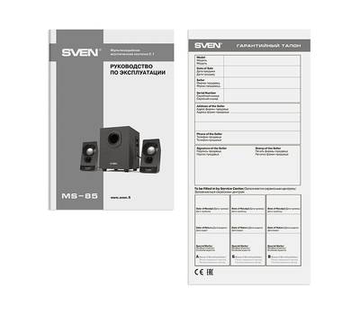Колонки для компьютера SVEN MS-85 2.1 черный 10Вт