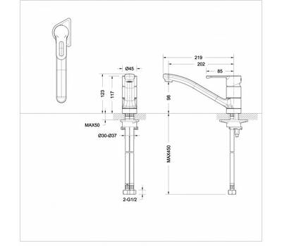 Смеситель для кухни Bravat F737163BM-1