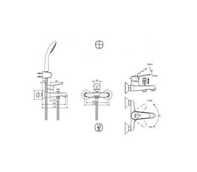 Смеситель для ванны Bravat F6111147BM-B