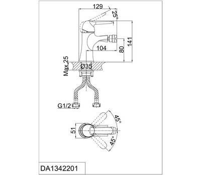 Комплект смесителей D&K DA1340001SET (DA1342101,DA1342201,DA1343201)