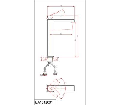 Смеситель для умывальника D&K DA1512005