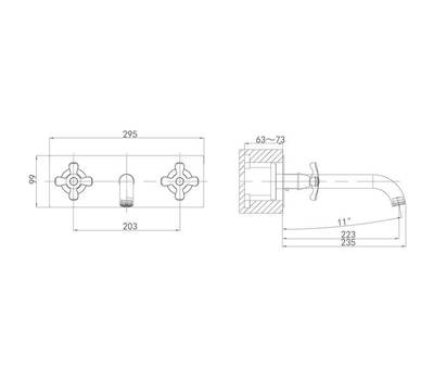 Смеситель для умывальника D&K Hessen Lorsch (DA1414401)