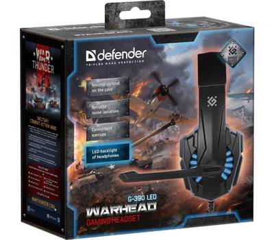 Гарнитура DEFENDER (64039) WARHEAD G-390 LED