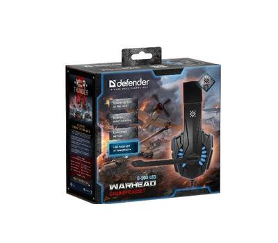 Гарнитура DEFENDER (64039) WARHEAD G-390 LED