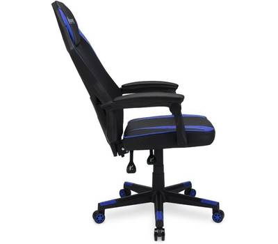 Офисное кресло OKLICK 121G-черный/синий сиденье черный/синий искусст.кожа/сетка с подголов. крестов.