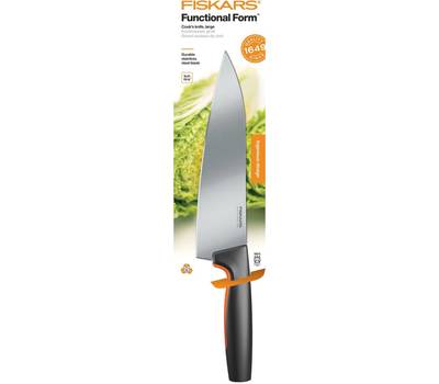Нож кухонный FISKARS Functional Form 1057534 стальной разделочный лезв.199мм прямая заточка черный/о