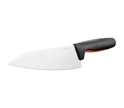 Нож кухонный FISKARS Functional Form 1057534 стальной разделочный лезв.199мм прямая заточка черный/о