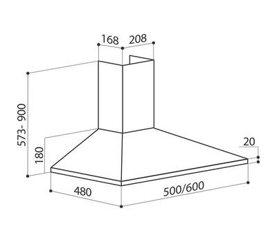 Вытяжка для кухни LEX Basic 600 WH белый