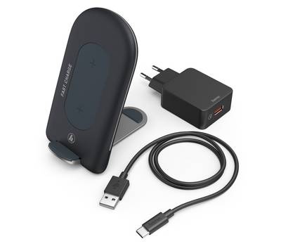 Зарядное устройство для планшетов HAMA QI-FC15S 2A универсальное кабель USB Type C черный (00187262)