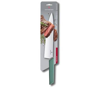 Нож кухонный VICTORINOX Modern (6.9016.2543B) стальной разделочный лезв.250мм прямая заточка зеленый