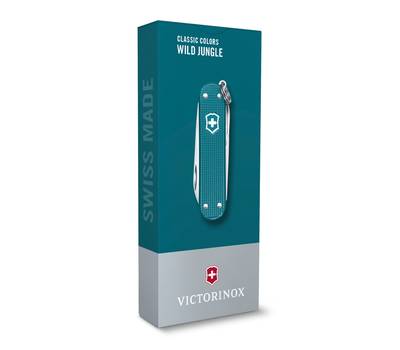 Нож перочинный VICTORINOX Wild Jungle (0.6221.242G) 58мм 7функц. карт.коробка.