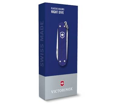 Нож перочинный VICTORINOX Night Dive (0.6221.222G) 58мм 7функц. карт.коробка.