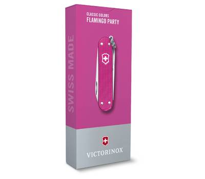 Нож перочинный VICTORINOX Flamingo Party (0.6221.251G) 58мм 7функц. карт.коробка.