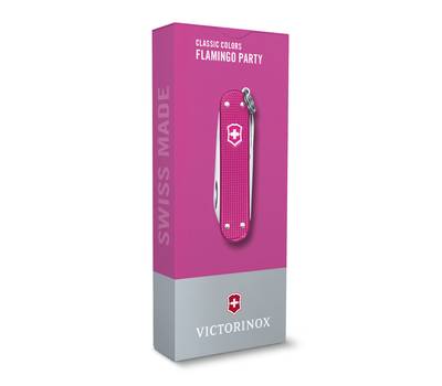 Нож перочинный VICTORINOX Flamingo Party (0.6221.251G) 58мм 7функц. карт.коробка.