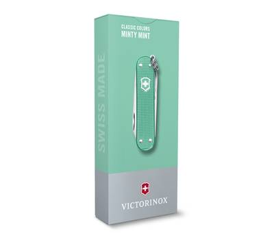 Нож перочинный VICTORINOX Minty Mint (0.6221.221G) 58мм 7функц. карт.коробка.