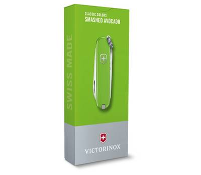 Нож перочинный VICTORINOX Smashed Avocado (0.6223.43G) 58мм 7функц.