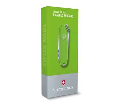 Нож перочинный VICTORINOX Smashed Avocado (0.6223.43G) 58мм 7функц.