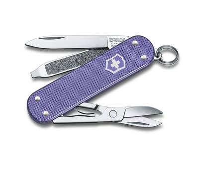 Нож перочинный VICTORINOX Electric Lavender (0.6221.223G) 58мм 7функц. карт.коробка.