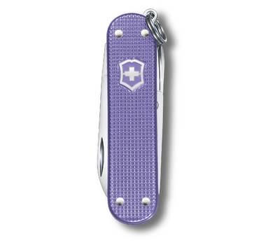 Нож перочинный VICTORINOX Electric Lavender (0.6221.223G) 58мм 7функц. карт.коробка.