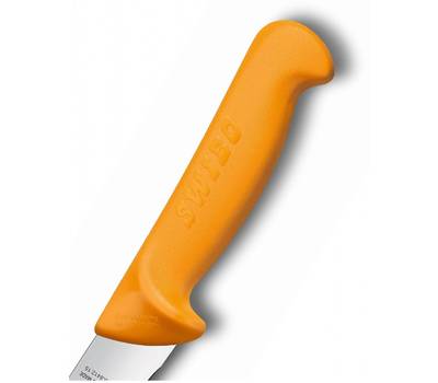 Нож кухонный VICTORINOX Swibo/(5.8429.13) стальной разделочный лезв.180мм прямая заточка желтый.