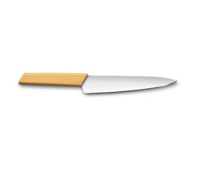 Нож кухонный VICTORINOX Modern (6.9016.198B) стальной разделочный лезв.190мм прямая заточка желтый.