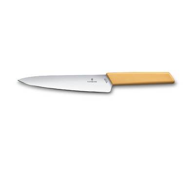 Нож кухонный VICTORINOX Modern (6.9016.198B) стальной разделочный лезв.190мм прямая заточка желтый.