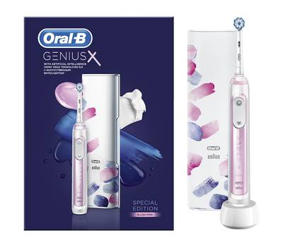 Электрическая зубная щетка ORAL-B Genius X Special Edition белый/розовый