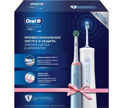 Электрическая зубная щетка ORAL-B Pro 3 + Aquacare 4 Oxyjet