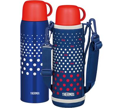 Термос THERMOS кружка (2 крышки) FJJ-1000 WF NVD (1 литр), синяя