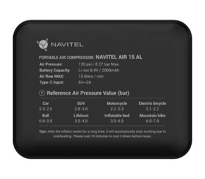 Компрессор автомобильный NAVITEL AIR 15 AL