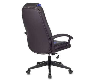 Кресло игровое БЮРОКРАТ Viking-8 черный/синий искусственная кожа крестовина пластик
