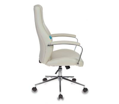 Офисное кресло БЮРОКРАТ T-703SL молочный искусственная кожа крестовина хром
