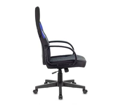 Офисное кресло БЮРОКРАТ RUNNER черный/синий текстиль/эко.кожа крестовина пластик