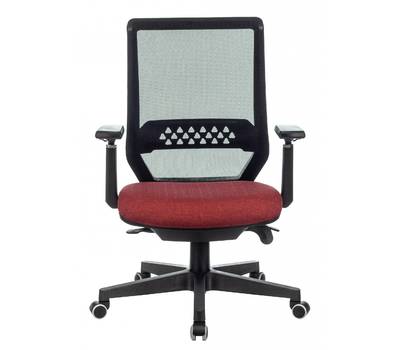 Офисное кресло БЮРОКРАТ EXPERT черный TW-01 сиденье красный 38-410 сетка/ткань с подголов. крестовин