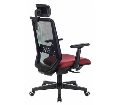 Офисное кресло БЮРОКРАТ EXPERT черный TW-01 сиденье красный 38-410 сетка/ткань с подголов. крестовин