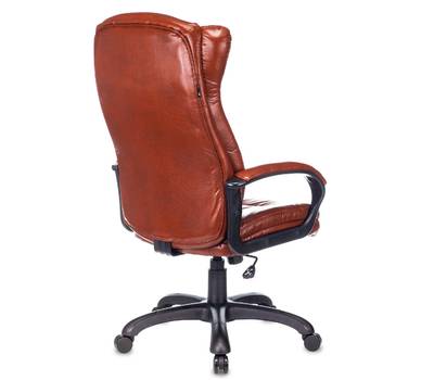 Офисное кресло БЮРОКРАТ CH-879N коричневый Boroko-37 эко.кожа крестовина пластик
